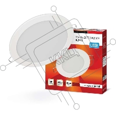 Светильник светодиодный RLP-VC 18Вт 230В 4000К 1440лм 185мм бел. (Аналог Downlight) IP40 IN HOME 4690612023373