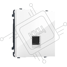 MS112010 Комплект механизма компьютерной розетки SIGMA Белый глянец RJ-45 (8P8C) CAT6 с/ш QUANT PRO (SP1120, PR188)
