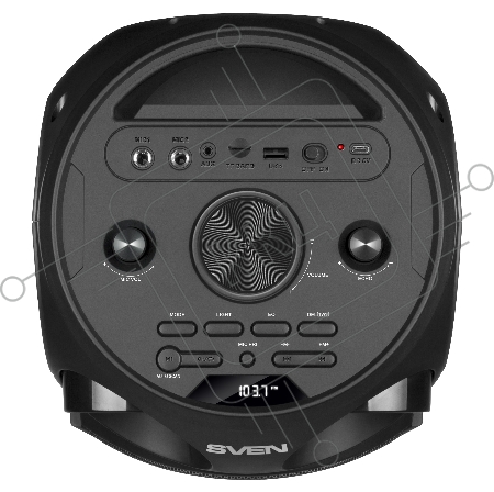 Колонка АС SVEN PS-750, черный (80 Вт, TWS, Bluetooth, FM, USB, microSD, LED-дисплей, 2х4400мА*ч)