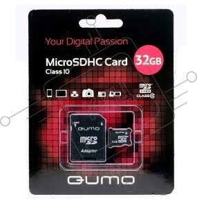 Флэш карта Micro SecureDigital 32Gb QUMO QM32GMICSDHC10U1 {MicroSDHC Class 10 UHS-I, SD adapter}