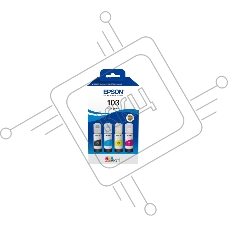 Комплект контейнеров с  чернилами EPSON 103 EcoTank для L1110/ L3100/ L3101/ L3110/ L3150/ L3151/ L3156/ L3160/ L3260/ L3266/ L5190/ L5290
