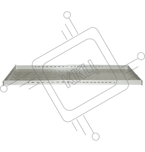 Полка Hyperline TSD3M, выдвижная, 1U, 483х1100 мм (ШхГ), для шкафов, цвет: серый