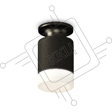 Светильник Ambrella Light XS6302111 SBK/PBK/FR черный песок/черный полированный/белый матовый MR16 GU5.3 (N6902, C6302, N6248)