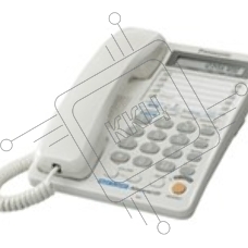 Телефон проводной Panasonic KX-TS2368RUW белый {2 линии, конференц-связь, спикер., 30 номеров памяти, ЖКД, Flash, часы }