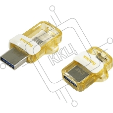 Флеш диск 64GB SanDisk Ultra Android Dual Drive OTG, m3.0/USB 3.0, White-Gold