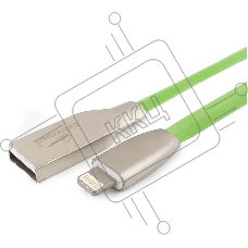 Кабель Cablexpert для Apple CC-G-APUSB01Gn-1M, AM/Lightning, серия Gold, длина 1м, зеленый, блистер