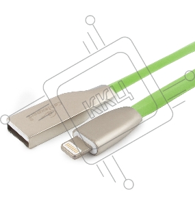 Кабель Cablexpert для Apple CC-G-APUSB01Gn-1M, AM/Lightning, серия Gold, длина 1м, зеленый, блистер