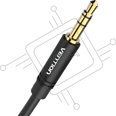 Кабель Vention аудио Jack 3,5 mm M/Jack 3,5 mm M  - 1м Черный Кабель Vention аудио Jack 3,5 mm M/Jack 3,5 mm M  - 1м Черный