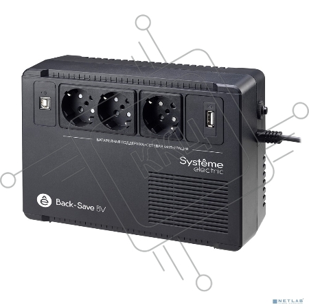 ИБП Systeme Electriс Back-Save, 800VA/480W, 230V, Line-Interactive, AVR, 3xSchuko, USB charge(type A), USB