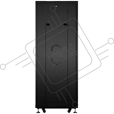 Шкаф телекоммуникационный напольный Cabeus, IP20, 42U, 2055х600х1000 мм (ВхШхГ), дверь: стекло, боковая панель: сплошная, разборный, цвет: чёрный