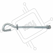 Крюк сквозной B 20/240-TE диаметр 20 мм, 24 kH