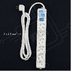 Фильтр-удлинитель Power Cube PRO SPL6-16-P-3М, 3,0 м, LC контур, 16А/3,5кВт 3*1,5мм