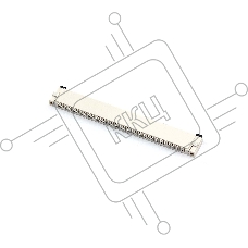 Разъем FPC Flip-Lock 1010-32RLGF 32 pin высота 1мм шаг 1мм
