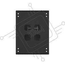 Телекоммуникационный шкаф (4402) Бастион SKAT TB-22R680GF-B  22U/600x800мм/Пд-стекло/Зд-металл/RAL9005/53,3кг/1.5 л.г
