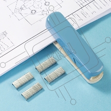 Степлер настольный Deli TA304BLUE Nusign 24/6 26/6 (20 листов) синий, 50 скоб, пластик блистер