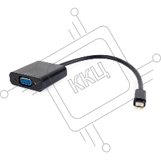 Переходник miniDisplayPort - VGA, Cablexpert A-mDPM-VGAF-02, 20M/15F, длина 15см, черный, пакет