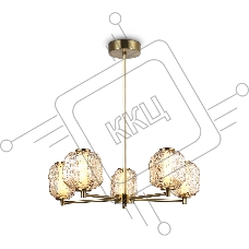 Светильник Ambrella light LH30104/5 SB/TI бронза/янтарь 27W 3000K D660*700