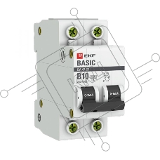Выключатель автоматический 2P 10А (B) 4,5кА ВА 47-29 EKF Basic