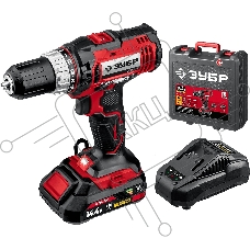 Дрель-шуруповерт ЗУБР ДШЛ-145-21, Аккумуляторная, 14,4В, Кейс