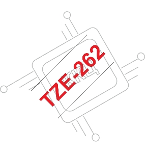 Наклейка ламинированная TZ-E262 (36 мм красн/бел)