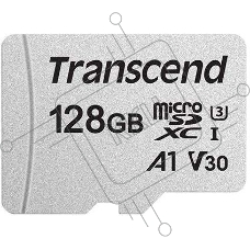 Флеш карта microSD 128GB Transcend microSDXC Class 10 UHS-I U3, V30, A1, (без адаптера), TLC