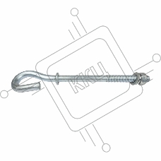 Крюк сквозной B 16/240-TE диаметр 16 мм, 12 kH