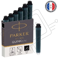 Картридж Parker Quink Z17 Mini (CW1950407) черные чернила для ручек перьевых (6шт)