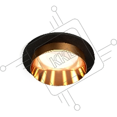 Комплект встраиваемого светильника Ambrella light XC6513024 SBK/PYG черный песок/золото желтое полированное MR16 GU5.3 (C6513, N6134)