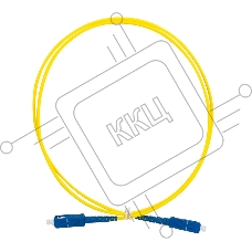 Шнур коммутационный патч-корд оптический одномодовый (SM) 9/125 OS2 разъемы zip-cord SC/UPC–SC/UPC 3мм симплекс LSZH 1м желтый REXANT