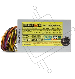 Блок питания CROWN CM-PS450W smart   (20+4in, 120mm FAN, SATA*2, PATA(big Molex)*4, FDD*1, 4+4pin, Lines 1x12V OEM