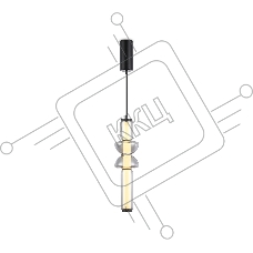 Подвесной светодиодный светильник Ambrella light LH11021 BK/SM черный/дымчатый 17W 3000K D120*435