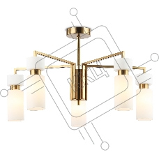 Люстра Ambrella light LH56124/5 BS/FR латунь/белый матовый E14*5 max 40W D605*350