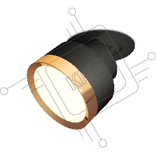 Светильник Ambrella Light XM8102502 SBK/PYG черный песок/золото желтое полированное GX53 (A2242, A2106, C8102, N8124)