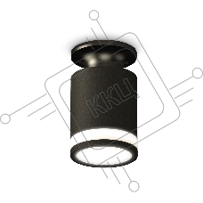 Светильник Ambrella Light XS6302113 SBK/PBK/FR черный песок/черный полированный/белый матовый MR16 GU5.3 (N6902, C6302, N6221)