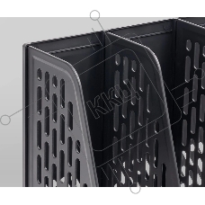 Лоток вертикальный Deli E9849 BLACK E9849 4 отд. сборный для бумаг 325x320x275мм черный, пластик, пластиковый пакет
