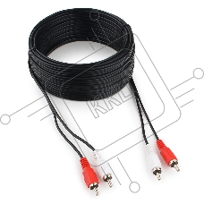 Кабель аудио Cablexpert CCA-2R2R-15M, 2xRCA / 2xRCA, 15м