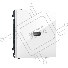 MS114030 Комплект механизма розетки HDMI 2.1 SIGMA Белый глянец 30V/900MS 4K-120HZ 8K-60Hz QUANT PRO (SP1140, PR223)