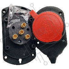 Колодка AY-KA ОУ 1-ая каучук 3P+Е(N) 25А IP44 черный (5610000)