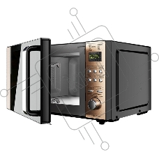 Микроволновая печь Centek CT-1574 (чёрный/золотой) 20л, 700W, Flat Tray <без повоторного стола>, керамика