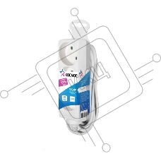 Удлинитель 3х1.5м без заземл. 16А IP20 ПВС 2х1 Космос YKsm1.5m-3g(K)