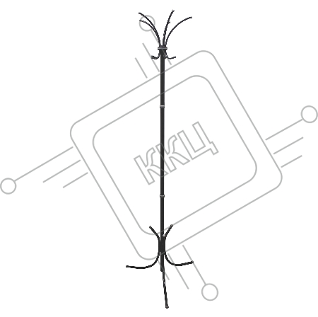 Вешалка напольная Бюрократ Нова-3 НОВА-3/BLACK черный основание крестовина наконечники серый металлик крючки двойные для верхней одежды метал. (упак.:1шт)