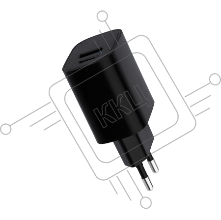 Сетевое зарядное устройство REXANT USB + Type-C, 5V, 2.4 A, черное