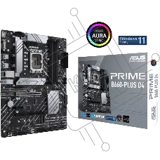 Материнская плата ASUS PRIME B660-PLUS D4, Socket LGA 1700, Intel B660, 4xDDR4, 4xSATA, 3xM.2, 1xPCIe 4.0 x16, 1xPCIe 3.0 x4, 1xHDMI, 1xDP, 1xVGA, 1x 1Gb LAN, 1xUSB-C 3.2 Gen 2x2, 2xUSB-A 3.2 Gen 2, 1xUSB-A 3.2 Gen 1, 2xUSB-A 2.0, 7.1, ATX
