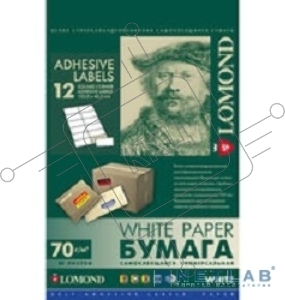 Самоклеящаяся бумага LOMOND универсальная для этикеток, A4, 12 делен. (105 x 48 мм), 70 г/м2, 50 листов