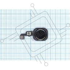 Кнопка HOME в сборе с механизмом и шлейфом для iPhone 6S/6S Plus черная