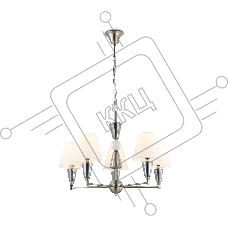 Люстра Ambrella light LH75253/5 SN/FR сатин никель/белый матовый E14*5 max 40W D700*510