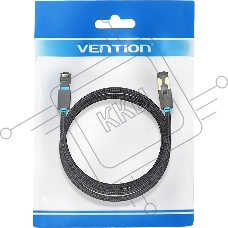 Патч-корд Vention прямой SFTP cat.8 RJ45 - 8м. Черный Тканевая оплетка