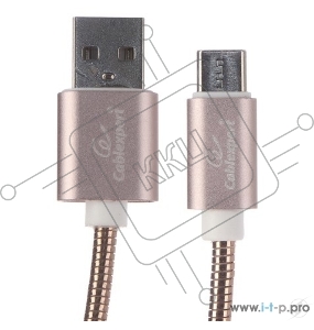 Кабель USB 2.0 Cablexpert CC-G-USBC02Cu-1.8M, AM/Type-C, серия Gold, длина 1.8м, золото, блистер