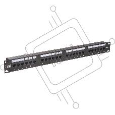 Патч-панель кат.5Е UTP, 24 порта (IDC Dual) 1U патч-панель кат.5Е UTP, 24 порта (IDC Dual)