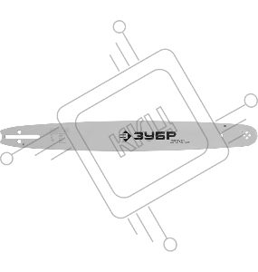 Шина цепной пилы ЗУБР 70203-50  ЭКСПЕРТ для бензопил тип 3 шаг 0.325 ширина паза 0.050 20'' 50см